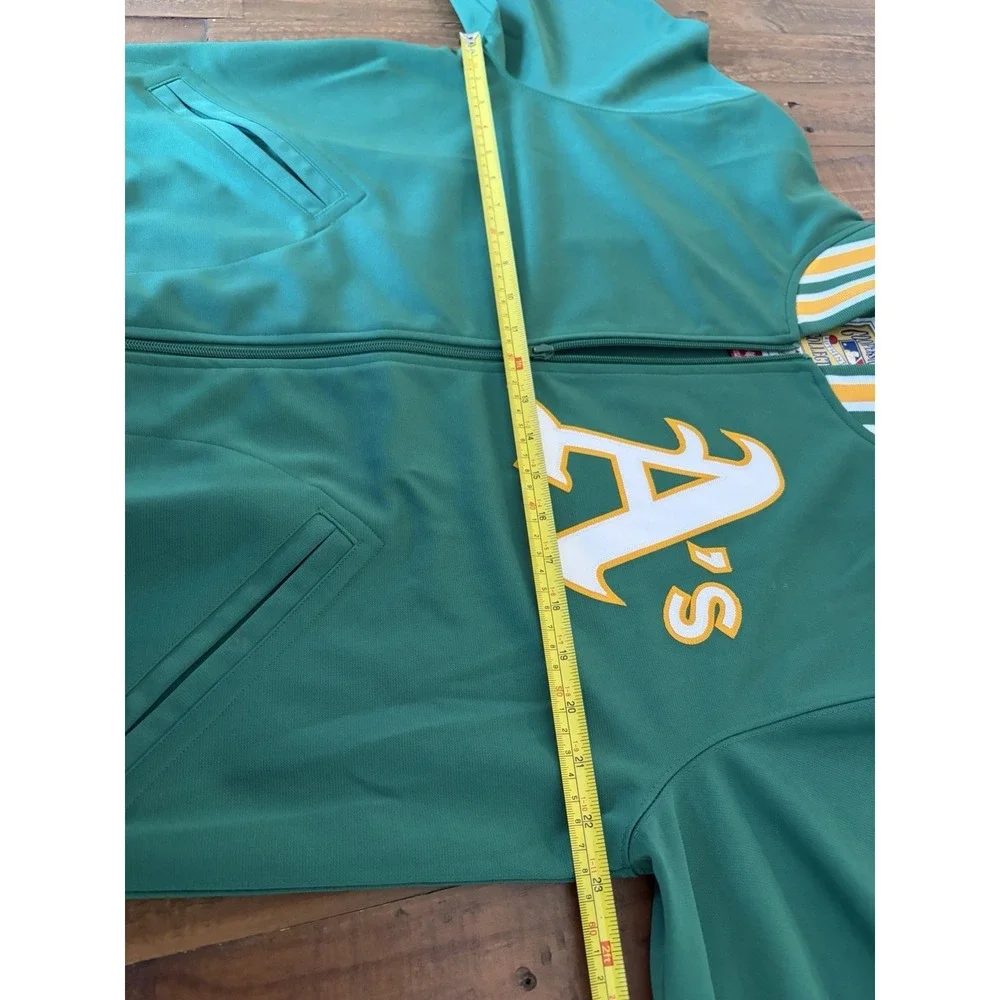 Mitchell&Ness Oakland Athletics A Full Zip Jacket Men Large 44-Cooperstown Co - Picture 8 of 9